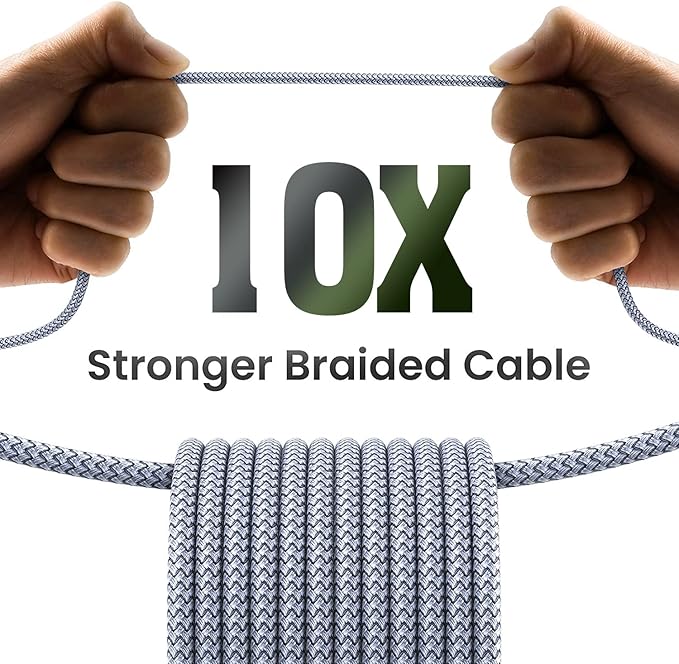 iPhone Charger [Apple MFi Certified] 3-Pack 6FT Lightning Cable Nylon Braided Fast Charging iPhone Charger Long Cord Compatible with iPhone 14 13 12 11 Pro Max XR XS X 8 7 6 Plus SE and More 6FT