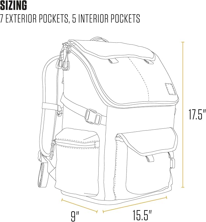Carhartt 35L Nylon Workday Backpack, Durable Water-Resistant Pack with 15" Laptop Sleeve and Adjustable Shoulder Straps, Carhartt Brown
