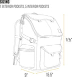 Carhartt 35L Nylon Workday Backpack, Durable Water-Resistant Pack with 15" Laptop Sleeve and Adjustable Shoulder Straps, Tarmac