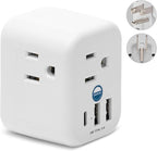 Cruise Approved Power Strip Foldable, Non Surge Protector Travel Power Strip, Multi Plug, 6 Outlets, 2 USB-A, 1 USB-C, & 3 AC Outlet for Carnival, Celebrity, Princess, & Major Lines in 2026 & 2027