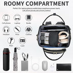 VANKEAN 17 Inch Laptop Backpack for Women Fashion Computer Work Bag, Large Capacity Waterproof Backpack, College Daypack Business Travel, Beige-Black