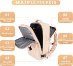 coofay Large Carry On Backpack Flight Approved Personal Item Travel Backpack For Women Airline Approved Waterproof Sports Luggage Backpack Casual Daypack Small Hiking Backpack