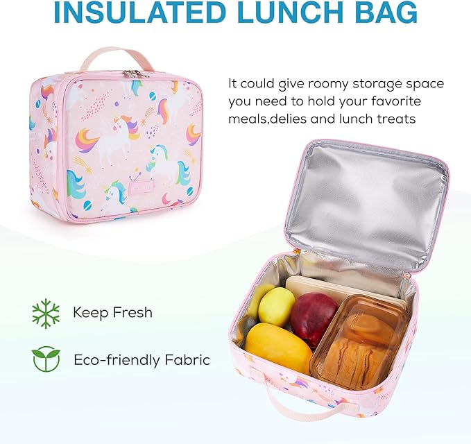 mommore Kids Backpack for Boys Girls 4-8 Kindergarten Elementary School Backpack with Lunch Box - 15” H Fit Folder