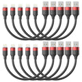 Bkduice 1ft Short iPhone Charger Cable 10 Pack Bulk, Multipack USB A to Lightning Cord 12 inch, Small iPhone Charging Cable for Fast Charging Station Compatible with iPhone 14 13 12 11 Pro Max 8 iPod