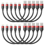 Bkduice 1ft Short iPhone Charger Cable 10 Pack Bulk, Multipack USB A to Lightning Cord 12 inch, Small iPhone Charging Cable for Fast Charging Station Compatible with iPhone 14 13 12 11 Pro Max 8 iPod