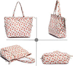 ESVAN Corduroy Yoga Tote Bag Gifts for Women Drawstring Yoga Mat Bag for Office Workout Travel Carryall Pilates Gym