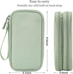 CAAORDKSO Electronic Organizer Bag, Travel Cable Organizer Pouch Electronic Accessories Carry Case, Double Layers Tech Pouch Travel Essentials for Men, Women, Backpack, Business (Mint Green, Large)