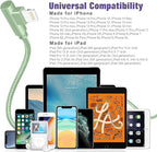 iPhone Charger,3 Pack 10FT Lightning Cable [Apple MFi Certified] iPhone Fast Charging Cable 90 Degree Nylon Braided Cord Compatible with iPhone 14/13/12/11 Pro Max/XS MAX/XR/XS/X/8/7/Plus/iPad