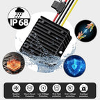 36V 48V to 12V 20A Step Down Converter-Golf Cart Voltage Reducer with Fuse|36V 48V to 12V Converter for Golf cart 20A 240W DC to DC Converter Waterproof for RV Accessories, Forklifts & Solar Systems