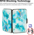 Credit Card Holder Small RFID Blocking Wallet Business Metal Slim Mini Aluminum Hard Case for Women Men
