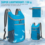 G4Free Lightweight Packable Hiking Backpack for Men Women Small Hiking Daypacks Foldable Shoulder Pack Casual Outdoor Bag 11L