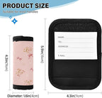 Small Floral Pink Bow Luggage Handle Wrap for Suitcase Luggage Tags Handle Covers Identifiers Soft Decorations Travel Accessories 2 Pack