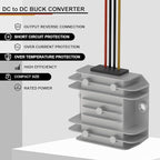 DROK Waterproof DC to DC Buck Converter Pack of 2 - Step Down Converter 11-90V to 5V 6A Voltage Regulator, 12V 24V 36V 48V 60V 72V Power Supply