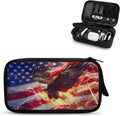 American Flag Electronic Organizer Travel Cable Organizer Bag Portable Pouch Electronic Accessories Carry Case for Cable Cord Charger Phone Earphone Tech Pouch