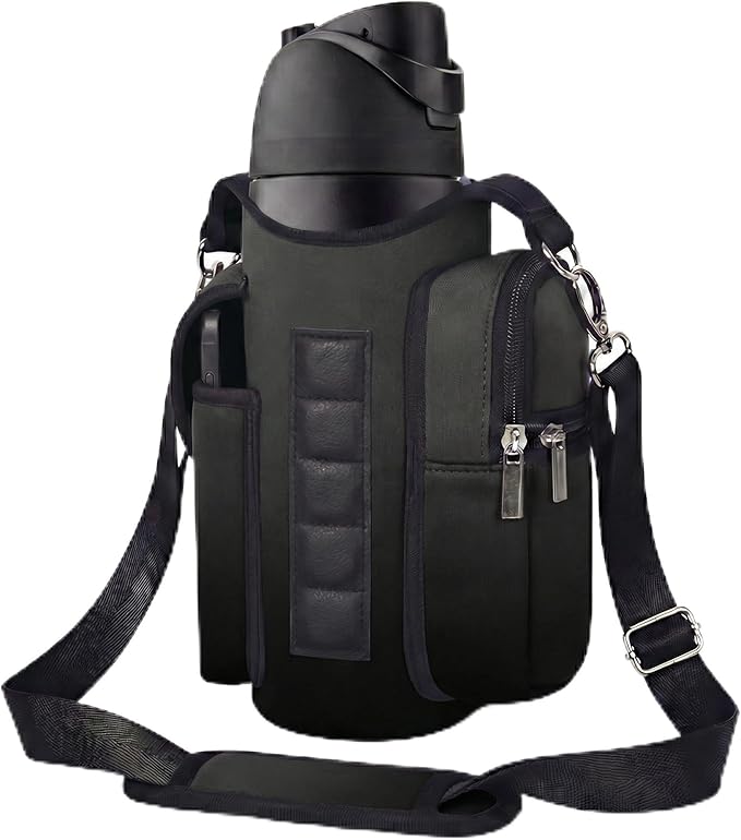 AUPET Magnetic Gym Bag for Men & Women, Small Gym Bag Organizer, Crossbody Magnets Gym Water Bottle Bag Holder Carrier Fits for 18-40oz Owala Yeti Hydro Flask, Workout Pouch for Phone, Keys & Wallet