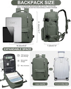 WONHOX Large Travel Backpack Carry on Flight Approved Laptop Work Business Backpack for Women Men Mochila de Viaje