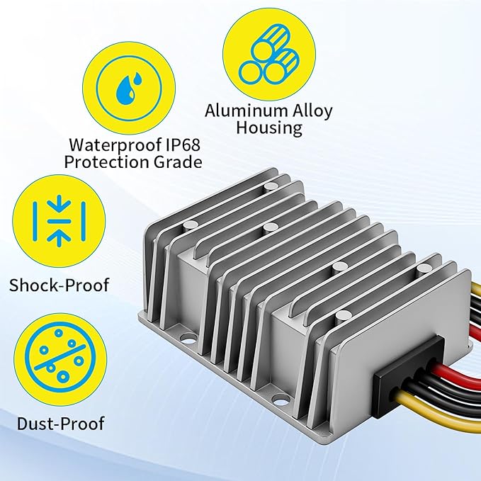 DC/DC Converter 12V Step Up to 24V, Boost Converter 20A 480W Voltage Regulator, 24Volt Power Adapter Voltage Booster,Power Supply Module Boost Transformer for Car Truck Vehicle Boat
