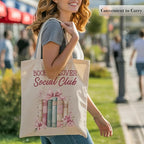 Aesthetic Canvas Tote Bag, Cute Reusable Bags for Women with Inner Pocket