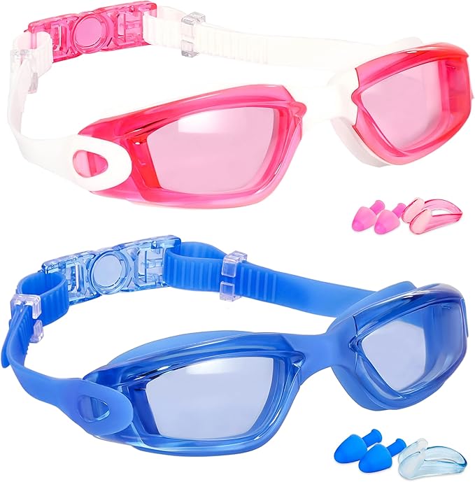 EWPJDK Swim Goggles - 2 Pack Swimming Goggles Anti Fog No Leaking For Adult Women Men