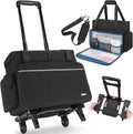 GMAK Teacher Briefcase, Teacher Tote Bags with 15.6 Inch Laptop Compartment, Scrapbook Tote Craft Organizer with Pockets