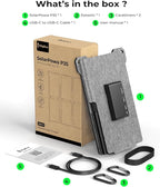 BigBlue Portable 35W Solar Panel Charger with Fast Charging USB-A and PD 25W USB-C for Camping Backpacking, 1.54 lbs, IP68 Waterproof, Folding Solar Phone Charger for iPhone/Android, iPad, Power Bank