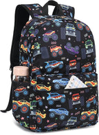 CAMTOP Kids Backpack for Boys, Preschool Toddler Backpack Kindergarten School Bookbag for Age 3-8(Monster Truck)