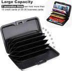 ELFISH Mini RFID Aluminum Wallet Credit Cards Holder Business Card Case Metal ID Case for Men Women (Eye heart)