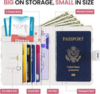 Passport Holder for Travel Essentials, RFID Blocking Leather Cover Wallet with Magnetic Closure, Aesthetic & Cute Passport Book Case for Women and Men - Wildflower