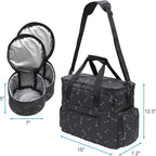 MYDAYS Dog Travel Bag, Pet Luggage Suitcase, Weekend Tote Carrier with Collapsible Bowl (Black1)