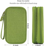 CAAORDKSO Electronic Organizer Travel USB Cable Accessories Bag/Case, Waterproof Electronics Accessories Case Organizer Bag for Cable, Cord, Charger, Phone, Power Bank, Earphone (Grass Green, Large)