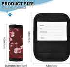 Cherry Blossoms Red Luggage Handle Wrap for Suitcase Luggage Tags Handle Covers Identifiers Soft Decorations Travel Accessories 2 Pack