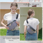 Eslcorri Small Crossbody Sling Bag for Women Trendy - Fanny Packs Leather Chest Belt Bum Bag Anti Theft Purse for Travel