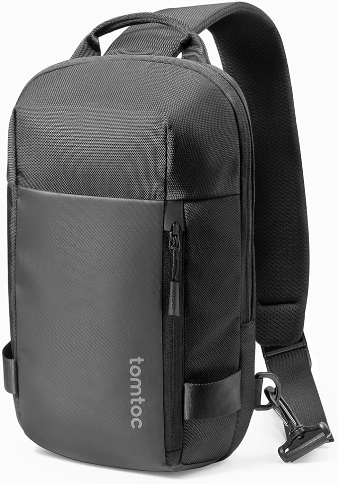 tomtoc 5L Compact Sling Backpack for Men Women, Lightweight Crossbody Shoulder Bag for 2026 11-inch iPad Air M4/M3, iPad Pro M5/M4, iPad A16, Nintendo Switch 2/Rog Xbox Ally X, EDC Daypack - XS Size
