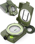 Sportneer Compass: Accurate Durable Lightweight Orienteering Compass with Strap and Carrying Case, Glow in The Dark Waterproof Hiking Essentials for Camping Backpacking, Best Survival Gifts for Kids