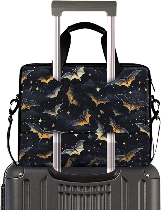 MNSRUU Laptop Bag for 15.6 inch Black Gothic Bats