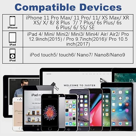 4Pack Original Apple MFi Certified Charger Lightning to USB Charging Cable Cord Compatible iPhone 14/13/12/11 Pro/11/XS MAX/XR/8/7/6s Plus,iPad Pro/Air/Mini,iPod Touch (3.3ft)