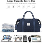 HYC00 Travel Duffel Bag,Carry-on Overnight Weekender Bags for Women,Sports Tote Gym Bag with Wet Pocket