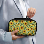 Sunflowers Electronic Organizer Portable Cable Organizer Bag Electronics Organizer Travel Case fits Phone Power Bank SD Card Tech Accessory Large Storage Bag