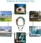Retractable Portable Travel Clothesline, Clothing Line with 12 Clothes Clips for Indoor Laundry Drying Line with Clothesline Stops, Outdoor Camping Accessories