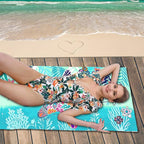 Beach Towel Microfiber Beach Towels Sand Free Quick Dry Lightweight Travel Towels Oversized Large Quick Cute Starfish Design 30×60 inch Beach Towels for Kids Women Men Pool Swim
