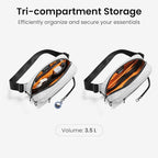 tomtoc 3.5L X-Pac Sling Bag with RFID Blocking, Crossbody Bag Minimalist Chest Shoulder Pack for Men/Women, Water-resistant Lightweight Casual Funny Pack for Travel/Daily Commute