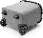 reisenthel carrycruiser Twist Silver - Portable Shopping Trolley with Sturdy Aluminum Frame, Shoulder Strap and Removable mesh Inner Bag -Water-Repellent