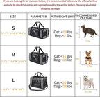 Wakytu Pet Carrier for Medium Large Cats and Dogs, Dog Carrier Travel Bag with Adequate Ventilation, 5 Mesh Windows, 3 Entrance, Locking Safety Zippers, Padded Shoulder and Carrying Strap, Large