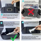 Backseat Car Organizer, 4-in-1 Car Organizer Back Seat with Cup Holder & Tissue Box, Multi-Pocket Car Back Seat Organizer for Phone, Drinks, Travel & Daily Use (Black)