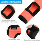 Cosmos 5 Pcs Neoprene Luggage Handle Wrap Soft Grip Handle Cover Luggage Identifier with Hollow Design for Push-Button Handle Trolley Handle and Travel Suitcase Trolley Case (Fluorescent Orange)