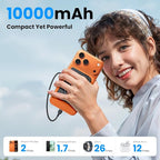 ummz for Magsafe Battery Pack 10000mAh,5-in-1 Magnetic Portable Charger with Wall Plug, Wireless Power Bank for Apple Watch,22.5W Fast Charging PowerBank for iPhone 17 Pro Max/16/15/14/13/12 Mini