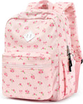 STEAMEDBUN Corduroy Kids Backpack for Girls Boys 3-8, Girls Backpack for Elementary Kindergarten - Pink Rose