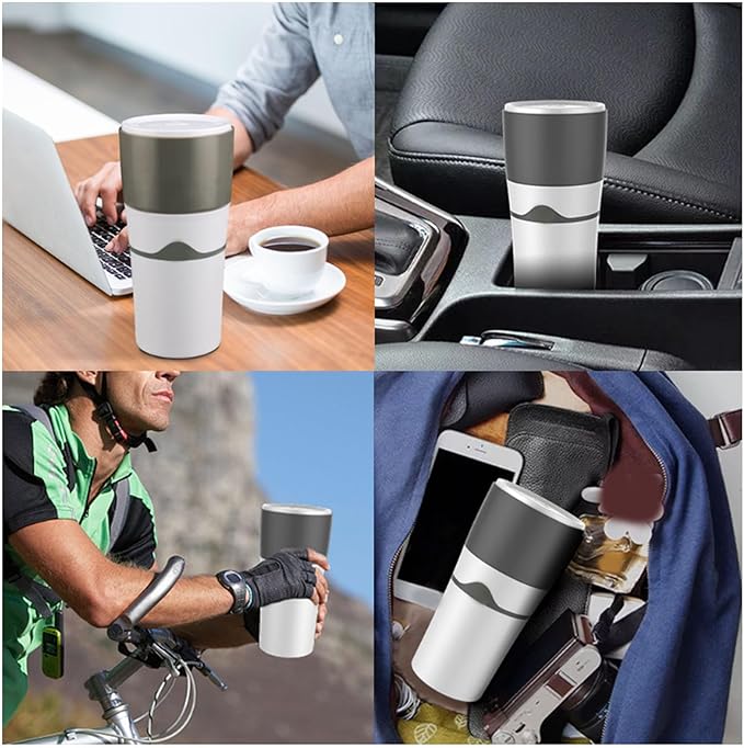 Asixxsix Pour Over Mug for, Portable Stainless Steel Manual Drip Coffee Maker Leakage Proof for Camping Hiking Office Home, Dishwasher