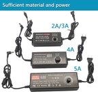72W Power Supply Adjustable DC 3V ~ 36V Variable Universal Switching AC/DC Adapter Minidodoca AC to DC Converter with LED Voltage Display and 13 Tips, for 3V to 36V Household Electronics - 2000mA Max