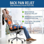 Everlasting Comfort The Original Lumbar Support Pillow for Office Chair - Improves Posture, Promotes Back Pain Relief - Superior Back Support for Gaming and Desk Chairs - Lumbar Pillow for Car, Couch